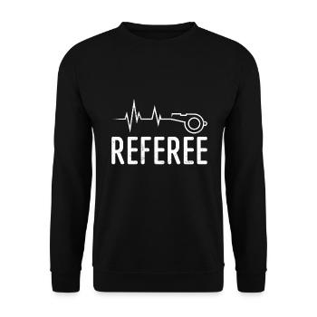 Arbitre Heartbeat Schiri Ladies - Sweat-shirt Unisexe - noir - Devant - Alina (178cm) & Michal (187cm)