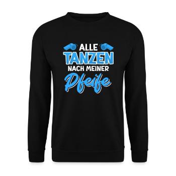 Shiri dit que tout le monde danse sur mon air - Sweat-shirt Unisexe - noir - Devant - Alina (178cm) & Michal (187cm)