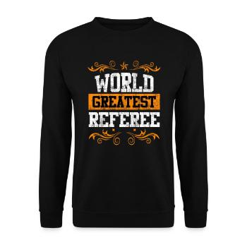 World's best referee - Unisex Sweatshirt - black - Front - Alina (178cm) & Michal (187cm)