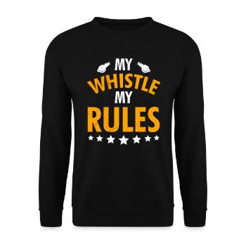Mon sifflet mes règles Arbitres - Sweat-shirt Unisexe - noir - Devant - Alina (178cm) & Michal (187cm)