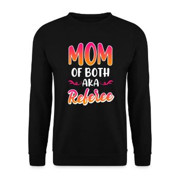 Mother of twins Mama 2 children - Unisex Sweatshirt - black - Front - Alina (178cm) & Michal (187cm)