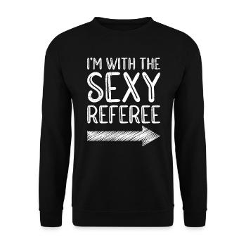 Partenaire de l’épouse de l’arbitre sexy Schiri - Sweat-shirt Unisexe - noir - Devant - Alina (178cm) & Michal (187cm)