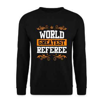 World's best referee - Unisex Sweatshirt - black - Front - Alina (178cm) & Michal (187cm)