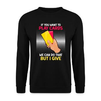 Drôle de verdict de l’arbitre Shiri - Sweat-shirt Unisexe - noir - Devant - Alina (178cm) & Michal (187cm)