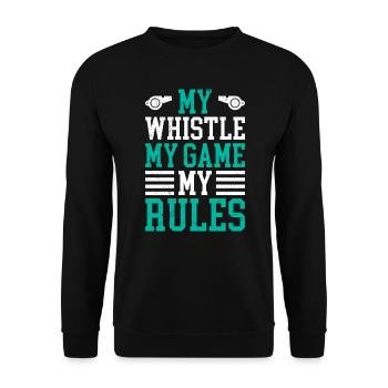 Ma pipe mon jeu mes règles - Sweat-shirt Unisexe - noir - Devant - Alina (178cm) & Michal (187cm)