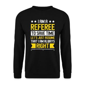 L’arbitre a toujours raison Le verdict de Shiri - Sweat-shirt Unisexe - noir - Devant - Alina (178cm) & Michal (187cm)
