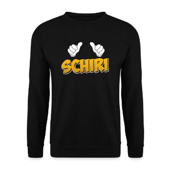 Schiri Schiedsrichter - Unisex Pullover - Schwarz - Vorne - Alina (178cm) & Michal (187cm)