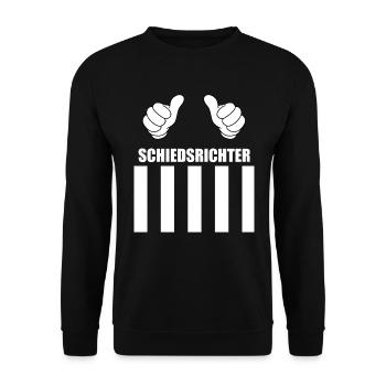 Schiedsrichter Outfit - Unisex Pullover - Schwarz - Vorne - Alina (178cm) & Michal (187cm)