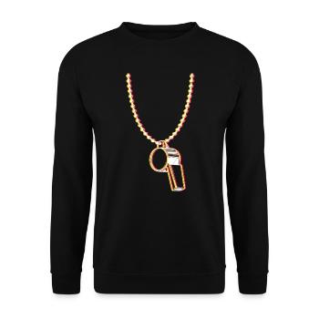Arbitre de sifflet de sifflet - Sweat-shirt Unisexe - noir - Devant - Alina (178cm) & Michal (187cm)