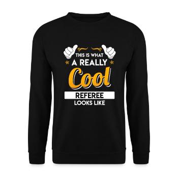 Voici à quoi ressemble un arbitre vraiment cool - Sweat-shirt Unisexe - noir - Devant - Alina (178cm) & Michal (187cm)