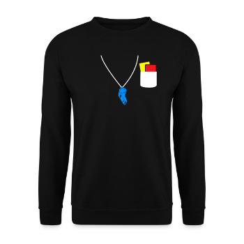 L’arbitre siffle un carton jaune carton rouge - Sweat-shirt Unisexe - noir - Devant - Alina (178cm) & Michal (187cm)