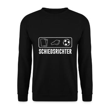 Schiedsrichter - Unisex Pullover - Schwarz - Vorne - Alina (178cm) & Michal (187cm)