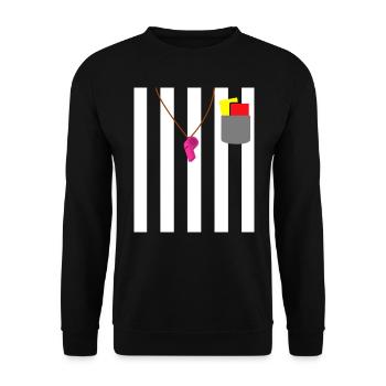 Tenue d’arbitre Devise Party Shiri - Sweat-shirt Unisexe - noir - Devant - Alina (178cm) & Michal (187cm)