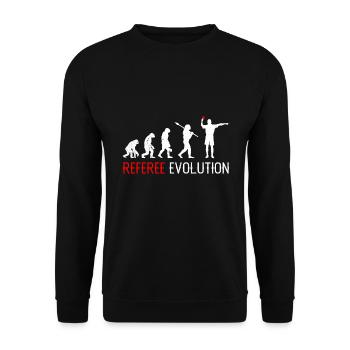 Schiedsrichter Evolution Schiri - Unisex Pullover - Schwarz - Vorne - Alina (178cm) & Michal (187cm)