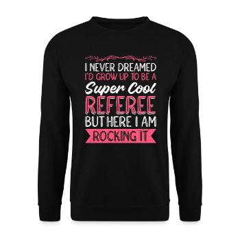 Arbitre super cool - Sweat-shirt Unisexe - noir - Devant - Alina (178cm) & Michal (187cm)