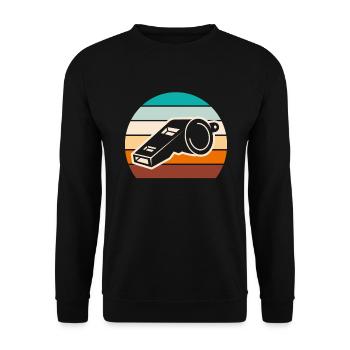 Arbitre de pipe Shiri vintage - Sweat-shirt Unisexe - noir - Devant - Alina (178cm) & Michal (187cm)