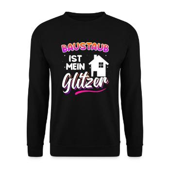 Bauherrin Bauherr Baustaub Eigenheim - Unisex Pullover - Schwarz - Vorne - Alina (178cm) & Michal (187cm)