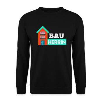 Bauherrin Eigenheim Hausbauer - Unisex Pullover - Schwarz - Vorne - Alina (178cm) & Michal (187cm)