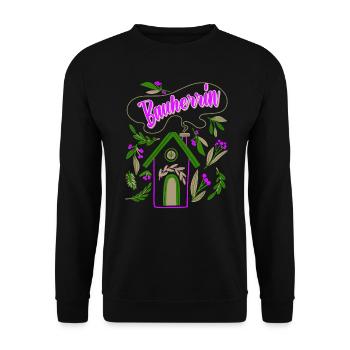 Bauherrin Eigenheim Damen - Unisex Pullover - Schwarz - Vorne - Alina (178cm) & Michal (187cm)