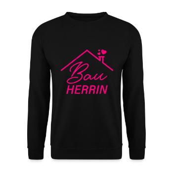 Bauherrin Eigenheim Richtfest Bauherrin - Unisex Pullover - Schwarz - Vorne - Alina (178cm) & Michal (187cm)
