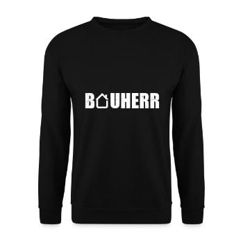 Richtfest Eigenheim Bauherr - Unisex Pullover - Schwarz - Vorne - Alina (178cm) & Michal (187cm)