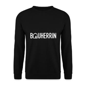 Bauherrin Eigenheim Richtfest Bauherrin - Unisex Pullover - Schwarz - Vorne - Alina (178cm) & Michal (187cm)