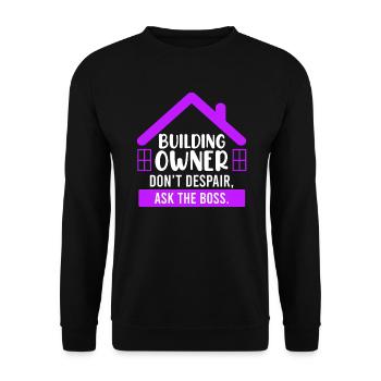 Ne désespérez pas du client Demandez au patron - Sweat-shirt Unisexe - noir - Devant - Alina (178cm) & Michal (187cm)
