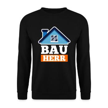 Bauherr - Unisex Pullover - Schwarz - Vorne - Alina (178cm) & Michal (187cm)