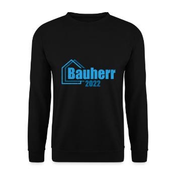 Bauherr 2022 Eigenheim - Unisex Pullover - Schwarz - Vorne - Alina (178cm) & Michal (187cm)