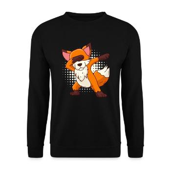 Dabbing Fuchs Kinder - Unisex Pullover - Schwarz - Vorne - Alina (178cm) & Michal (187cm)