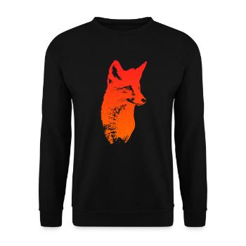 Fuchskopf Fuchs Fuchsjagd Jäger - Unisex Pullover - Schwarz - Vorne - Alina (178cm) & Michal (187cm)