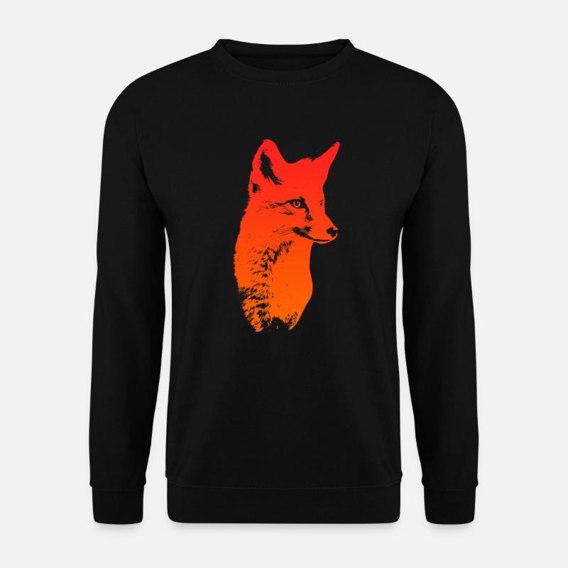 Fuchskopf Fuchs Fuchsjagd Jäger - Unisex Pullover - Schwarz