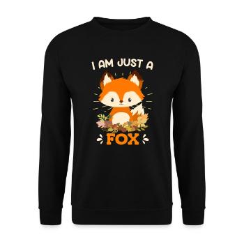 Bin halt ein Fuchs Kinder - Unisex Pullover - Schwarz - Vorne - Alina (178cm) & Michal (187cm)