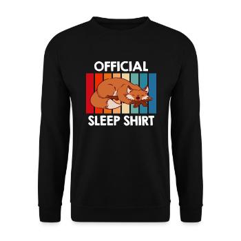 Official Sleeping Shirt Fox Sleep - Unisex Sweatshirt - black - Front - Alina (178cm) & Michal (187cm)