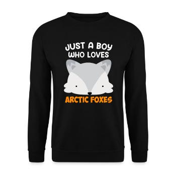 Just a girl who loves Foxes - Unisex Sweatshirt - black - Front - Alina (178cm) & Michal (187cm)