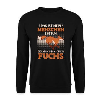 Das ist mein Menschen Kostüm - Unisex Pullover - Schwarz - Vorne - Alina (178cm) & Michal (187cm)