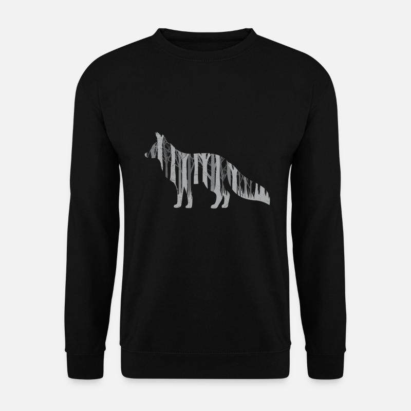 Fuchs Wald - Unisex Pullover - Schwarz