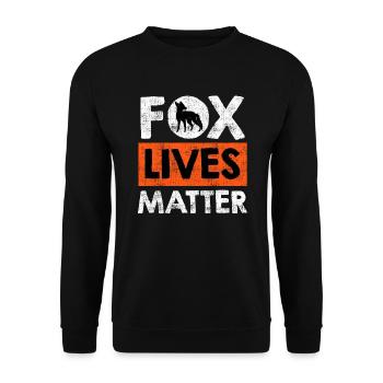 Fox lives Matter Les vies de Fox sont importantes - Sweat-shirt Unisexe - noir - Devant - Alina (178cm) & Michal (187cm)
