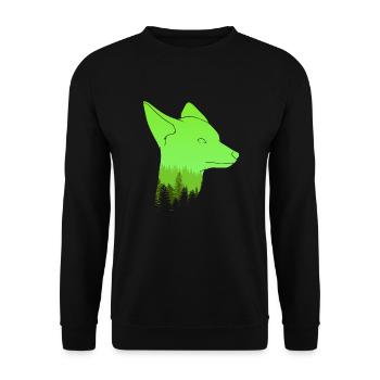 Fuchskopf Fuchs - Unisex Pullover - Schwarz - Vorne - Alina (178cm) & Michal (187cm)
