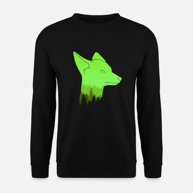 Fuchskopf Fuchs - Unisex Pullover - Schwarz