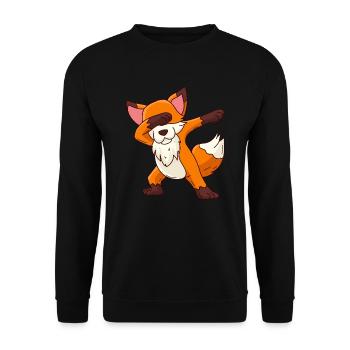 Dabbing Fuchs Kinder - Unisex Pullover - Schwarz - Vorne - Alina (178cm) & Michal (187cm)