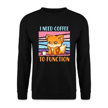 Buveur de café j’ai besoin de café dames - Sweat-shirt Unisexe - noir - Devant - Alina (178cm) & Michal (187cm)