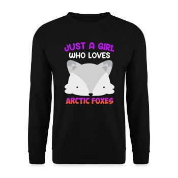 Juste une fille qui aime les renards - Sweat-shirt Unisexe - noir - Devant - Alina (178cm) & Michal (187cm)
