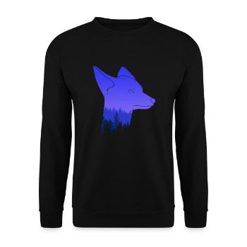 Fuchskopf Fuchs - Unisex Pullover - Schwarz - Vorne - Alina (178cm) & Michal (187cm)