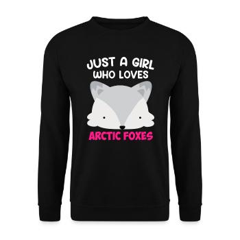 Juste une fille qui aime les renards - Sweat-shirt Unisexe - noir - Devant - Alina (178cm) & Michal (187cm)