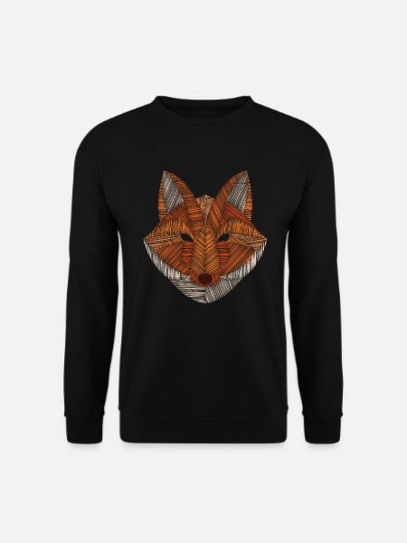 Fox Polygon Hunter Hunting - Unisex Sweatshirt - black