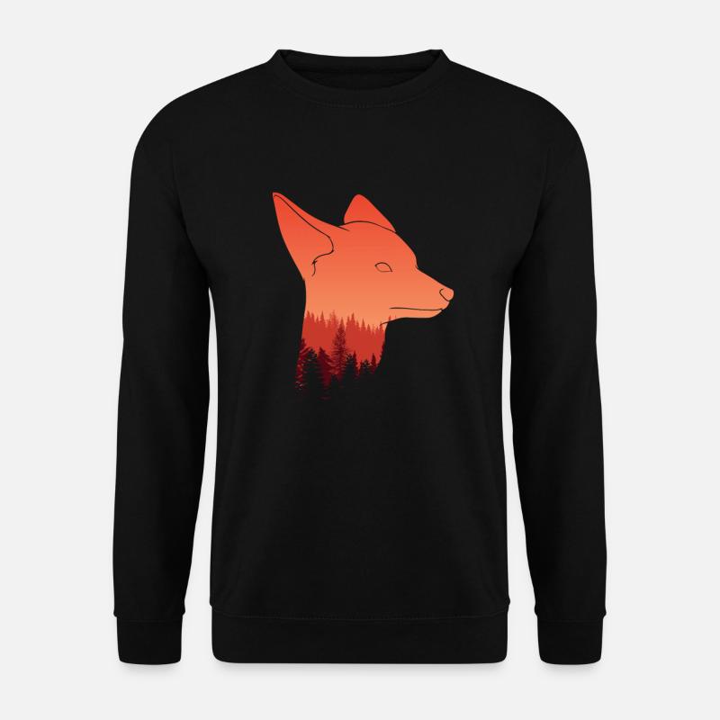 Fuchskopf Fuchs - Unisex Pullover - Schwarz