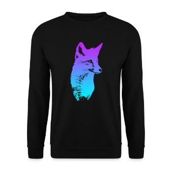 Fuchskopf Fuchs Fuchsjagd Jäger - Unisex Pullover - Schwarz - Vorne - Alina (178cm) & Michal (187cm)