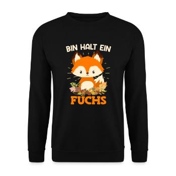 Bin halt ein Fuchs Kinder - Unisex Pullover - Schwarz - Vorne - Alina (178cm) & Michal (187cm)