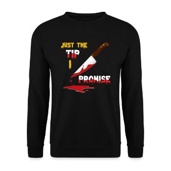 Serial Killer Knife Halloween - Unisex Sweatshirt - black - Front - Alina (178cm) & Michal (187cm)